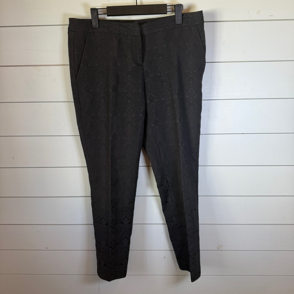 Amanda + Chelsea‎ dress pants black textured women's size 8